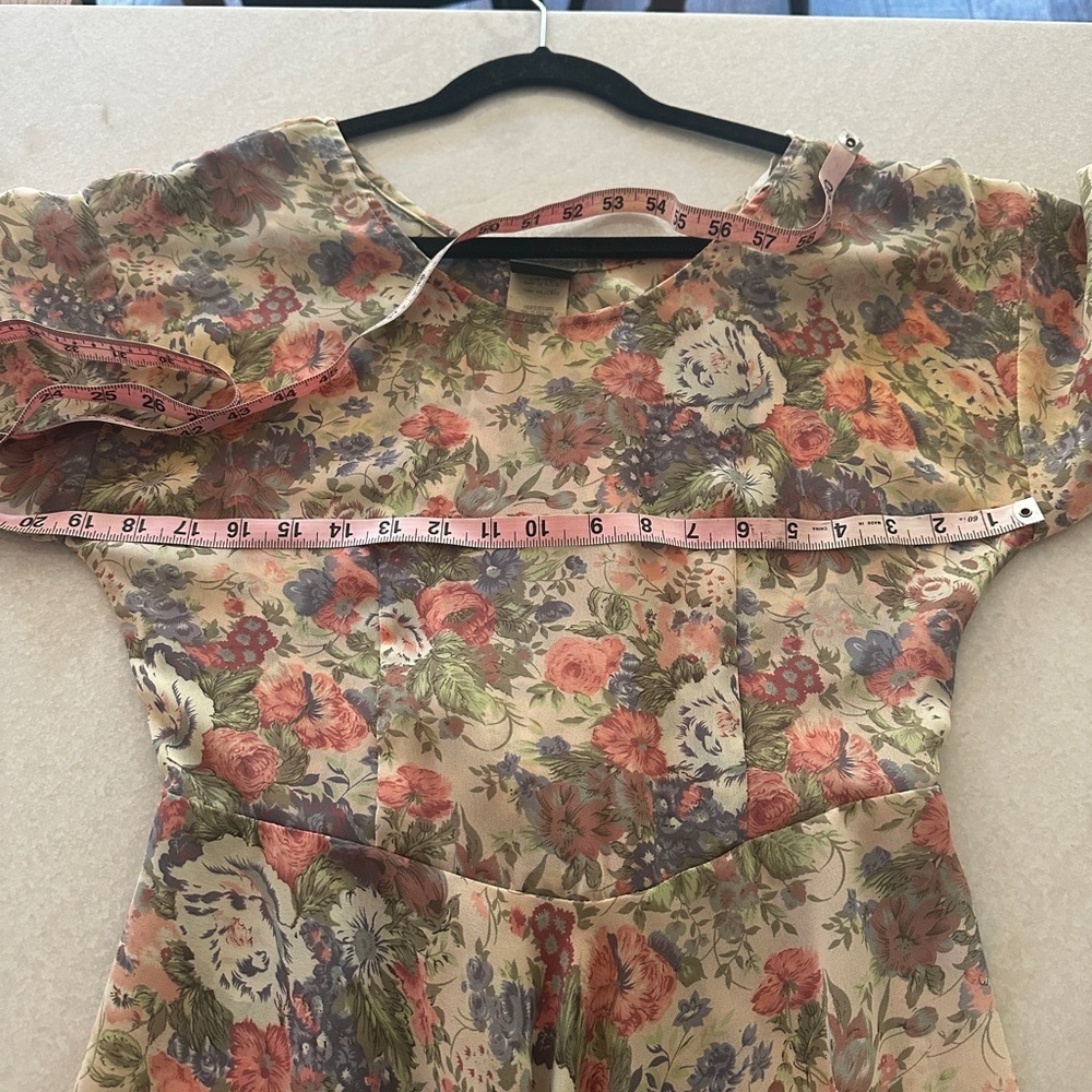 Vintage 80s 90s Knapp Studios floral polyester boho dress - Picture 5 of 9